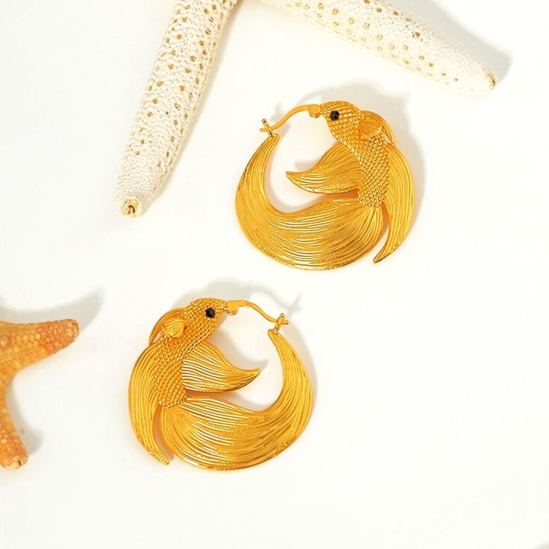 Veiltail Hoops - Aquaria Gems-Where the freshwater aquarium hobby meets fine jewelry