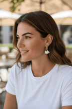 Double Tail Charm Hoops - Aquaria Gems