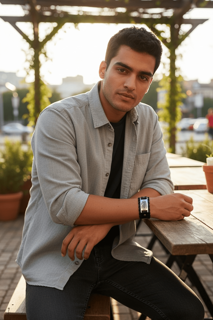 Oscar Leather Cuff - Aquaria Gems