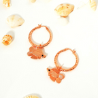Double Tail Charm Hoops - Aquaria Gems