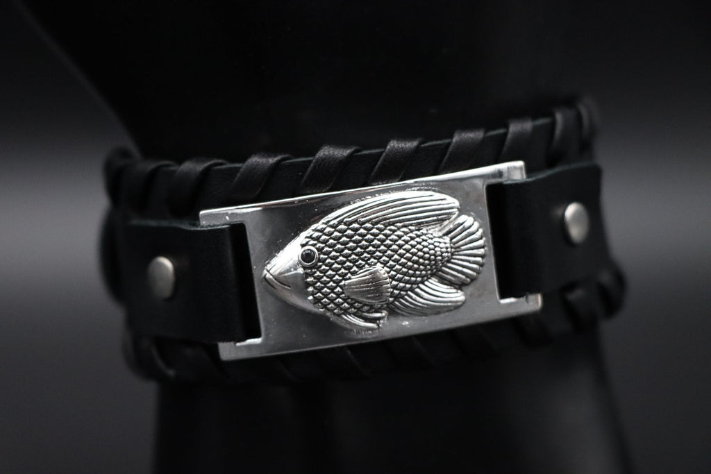 Oscar Leather Cuff - Aquaria Gems