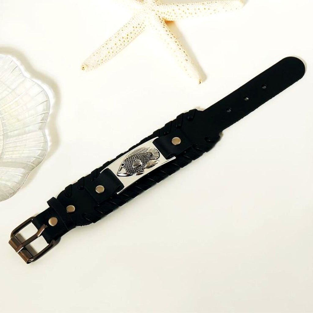 Oscar Leather Cuff - Aquaria Gems